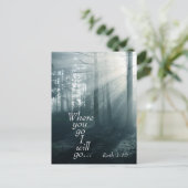 Ruth 1:16 Waar gij heengaat, zal Ik naar de gewoon Briefkaart (Staand voorkant)