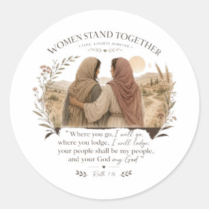 Ruth 1:16 Waarheen Gij Gaat Zal Ik Gaan Ronde Stic Sticker