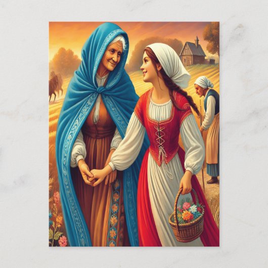 Ruth 1 Hand in hand met geloof Briefkaart (Voorkant)