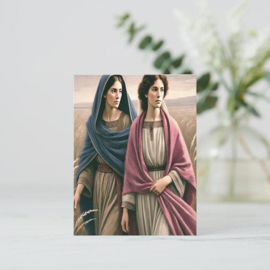 Ruth 1 Hand in hand reis Briefkaart (Staand voorkant)