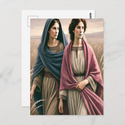 Ruth 1 Hand in hand reis Briefkaart (Voorkant / Achterkant)