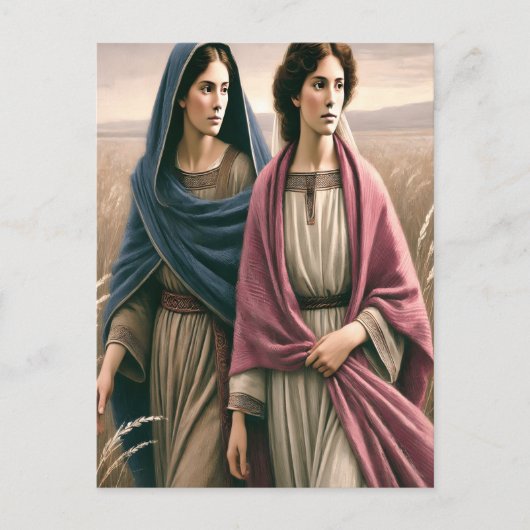 Ruth 1 Hand in hand reis Briefkaart (Voorkant)