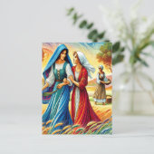 Ruth 1 Reis door loyaliteit en liefde Briefkaart (Staand voorkant)