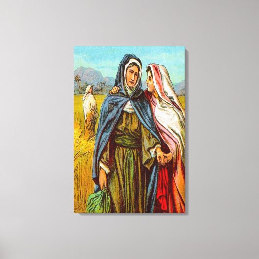 Ruth 1 Ruth gaat met Naomi Canvas (Voorkant)