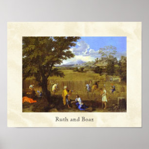 Ruth and Boaz van Nicolas Poussin ongeveer 1660 Poster