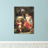 Ruth and Naomi, 1859 (olie op canvas) Canvas Afdruk (Insitu (Houten vloer))