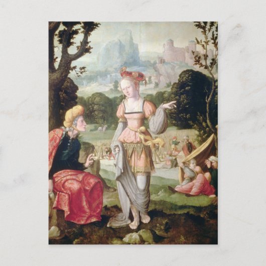 Ruth and Naomi in the field of Boaz, c.1530-40 Briefkaart (Voorkant)