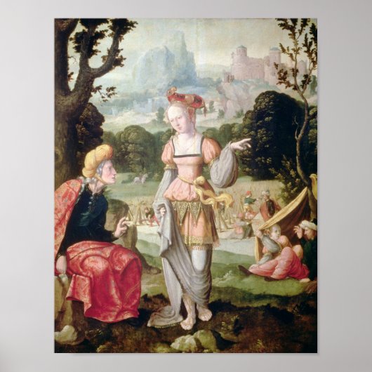 Ruth and Naomi in the field of Boaz, c.1530-40 Poster (Voorkant)