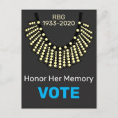 Ruth Bader Ginsberg eer haar gedenkstem Briefkaart (Voorkant)