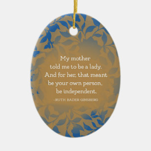 Ruth Bader Ginsberg Quote Keramisch Ornament
