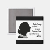 Ruth Bader Ginsberg Silhouette Change Quote Magnet (Voorkant / Achterkant)