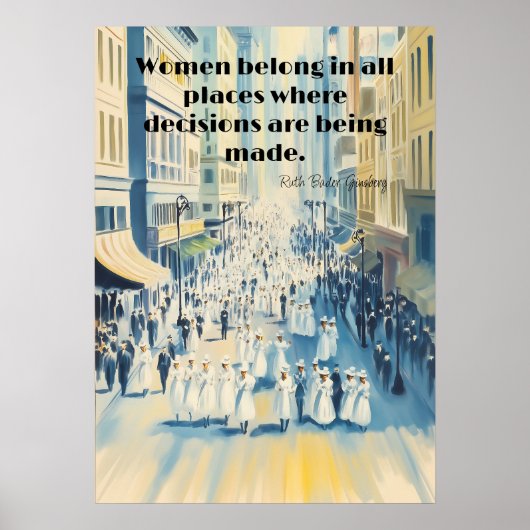 Ruth Bader Ginsberg Vrouwenleed Poster (Voorkant)