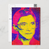 Ruth Bader Ginsburg 1983, Pop Art Portrait Briefkaart (Voorkant / Achterkant)