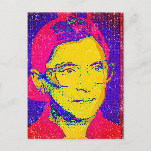 Ruth Bader Ginsburg 1983, Pop Art Portrait Briefkaart (Voorkant)