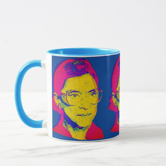 Ruth Bader Ginsburg 1983, Pop Art Portrait Mok (Links)