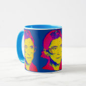 Ruth Bader Ginsburg 1983, Pop Art Portrait Mok (Voorkant links)
