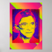 Ruth Bader Ginsburg 1983, Pop Art Portrait Poster (Voorkant)