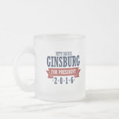 Ruth Bader Ginsburg 2016 Certified Ribbon Matglas Koffiemok (Links)