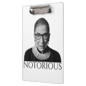 Ruth Bader Ginsburg B&W Notorious Klembord (Links)