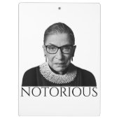Ruth Bader Ginsburg B&W Notorious Klembord (Achterkant)