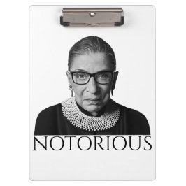 Ruth Bader Ginsburg B&W Notorious Klembord