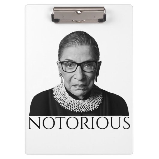 Ruth Bader Ginsburg B&W Notorious Klembord (Voorkant)