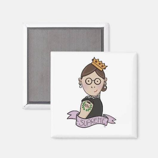 Ruth Bader Ginsburg, berucht RBG Magneet (Voorkant / Achterkant)