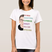 Ruth Bader Ginsburg, berucht RBG-Poster T-shirt (Voorkant)