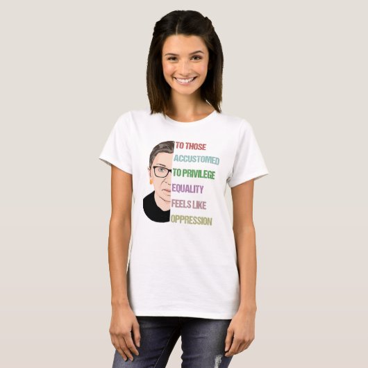 Ruth Bader Ginsburg, berucht RBG-Poster T-shirt (Voorkant volledig)