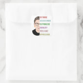Ruth Bader Ginsburg, berucht RBG-Poster Vierkante Sticker (Tas)