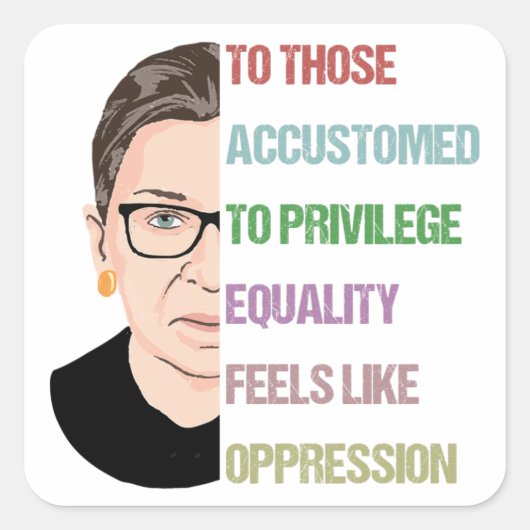 Ruth Bader Ginsburg, berucht RBG-Poster Vierkante Sticker (Voorkant)