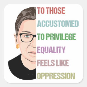 Ruth Bader Ginsburg, berucht RBG-Poster Vierkante Sticker