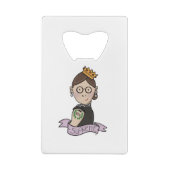 Ruth Bader Ginsburg, beruchte RBG Creditkaart Flessenopener (Achterkant)