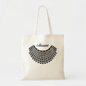 Ruth Bader Ginsburg, beruchte RBG, I Dissent RBG Tote Bag (Voorkant)
