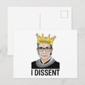 Ruth Bader Ginsburg, beruchte RBG, ik ben het daar Briefkaart (Voorkant / Achterkant)