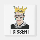 Ruth Bader Ginsburg, beruchte RBG, ik ben het daar Magneet (Voorkant)