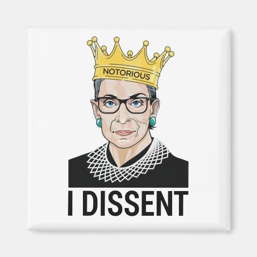Ruth Bader Ginsburg, beruchte RBG, ik ben het daar Magneet (Voorkant)