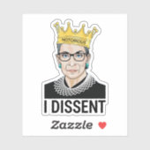 Ruth Bader Ginsburg, beruchte RBG, ik ben het niet Sticker (Vel)