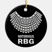 Ruth Bader Ginsburg - beruchte RBG Keramisch Ornament (Voorkant)
