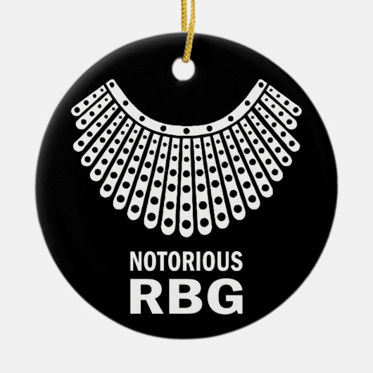 Ruth Bader Ginsburg - beruchte RBG Keramisch Ornament (Voorkant)