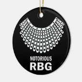 Ruth Bader Ginsburg - beruchte RBG Keramisch Ornament (Links)