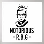 Ruth Bader Ginsburg, beruchte RBG Poster (Voorkant)
