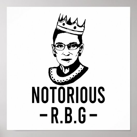 Ruth Bader Ginsburg, beruchte RBG Poster (Voorkant)
