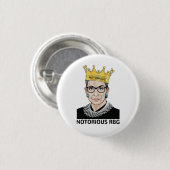 Ruth Bader Ginsburg - beruchte RBG Ronde Button 3,2 Cm (Voorkant /achterkant)