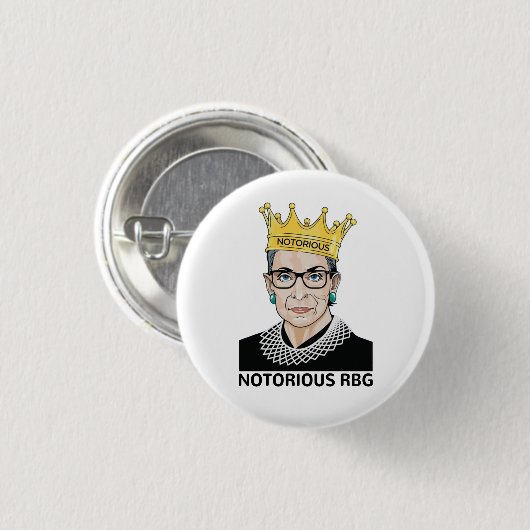 Ruth Bader Ginsburg - beruchte RBG Ronde Button 3,2 Cm (Voorkant /achterkant)