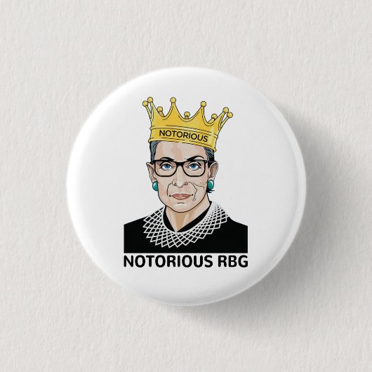 Ruth Bader Ginsburg - beruchte RBG Ronde Button 3,2 Cm (Voorkant)