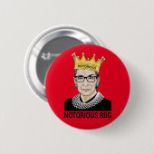 Ruth Bader Ginsburg - beruchte RBG Ronde Button 5,7 Cm (Voorkant /achterkant)