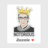 Ruth Bader Ginsburg, beruchte RBG Sticker (Vel)