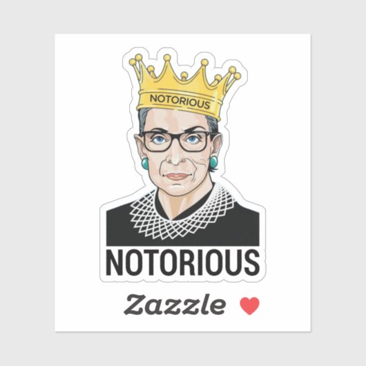 Ruth Bader Ginsburg, beruchte RBG Sticker (Vel)