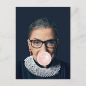 Ruth Bader Ginsburg Bgloing Pink Bubble gom Briefkaart (Voorkant)